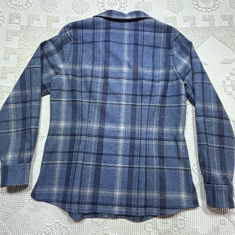 VTG Pendleton Plaid Virgin Wool Button Shirt Outdoor Heritage Style Womens Sz M - Picture 14 of 16